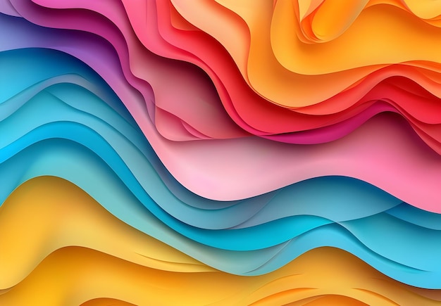 Abstract colorful bent sheets paper background