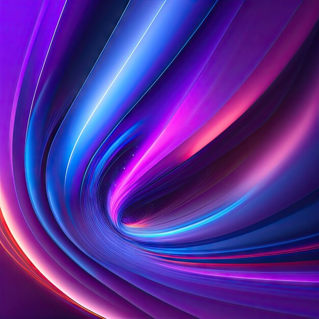 Abstract colorful blue and purple fiery shapes fantasy light background digital fractal art