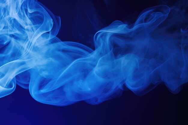 Abstract colorful blue smoke background bright colored Abstract blue smoke on a dark background Ai generated