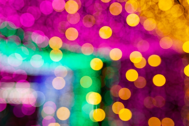 Abstract of colorful bokeh light background, darkness concept