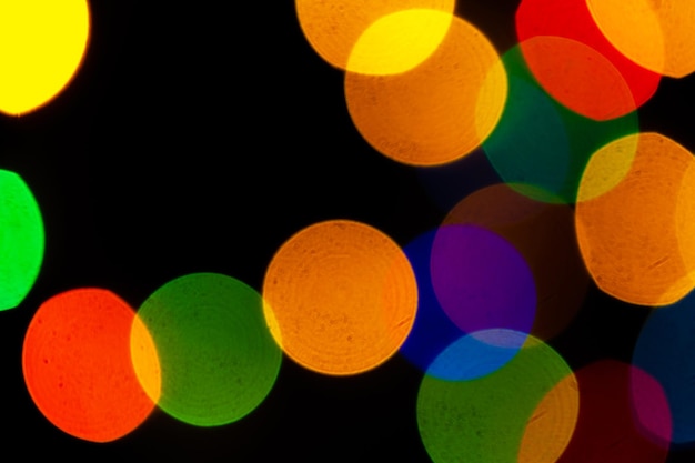 Abstract colorful bokeh lights background, christmas decoration design photo