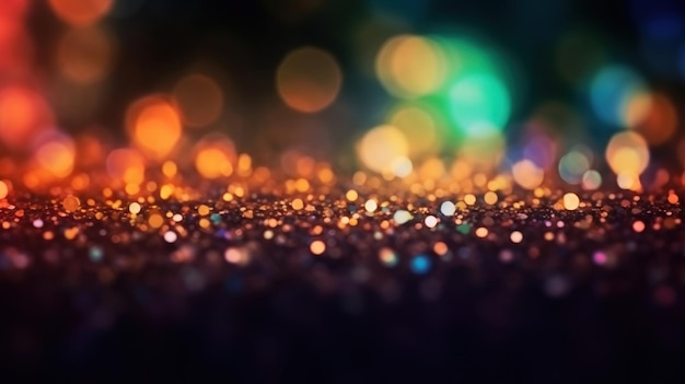 Abstract colorful christmas bokeh background