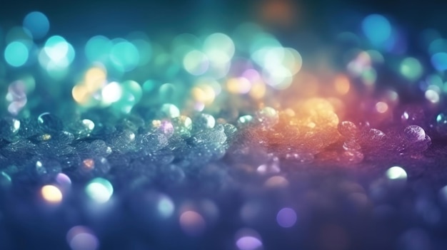 Abstract colorful christmas bokeh background