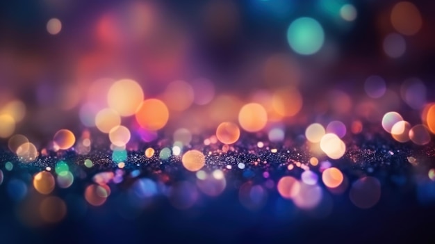 Abstract colorful christmas bokeh background