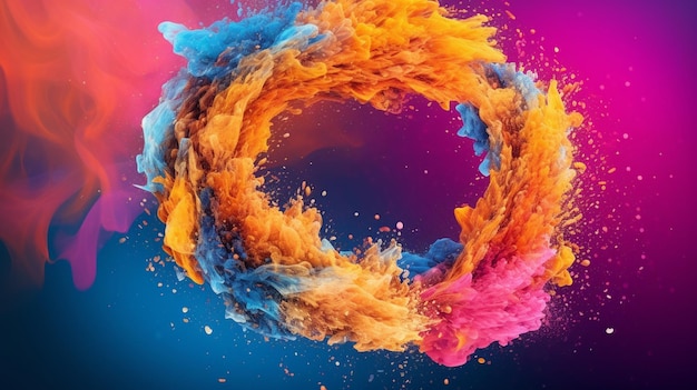 abstract colorful circle of life