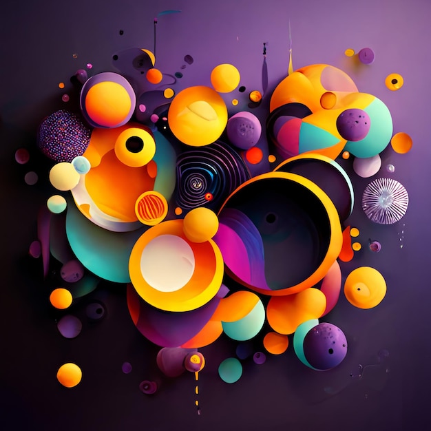 abstract colorful circle wallpaper design bannertemplate web background