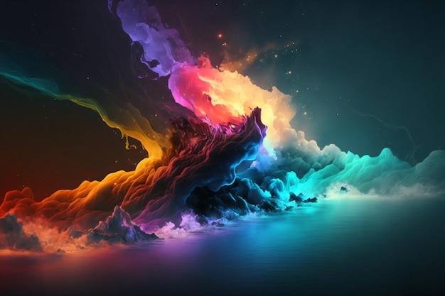 Abstract colorful cloud wallpaper