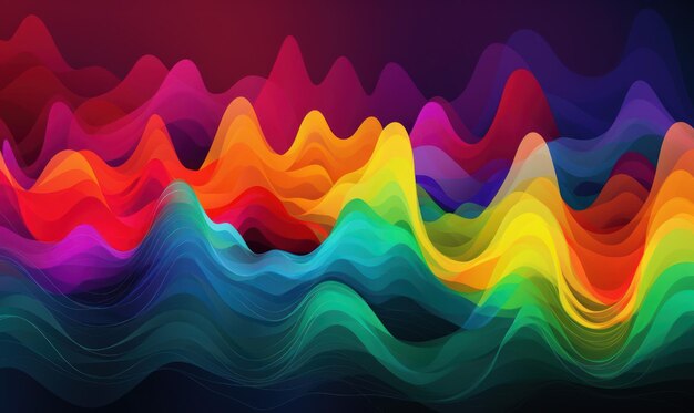 Abstract colorful color background or wallpaper with random patterns of waves and curves