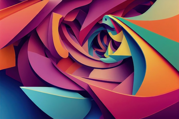 Abstract colorful crumpled papers background