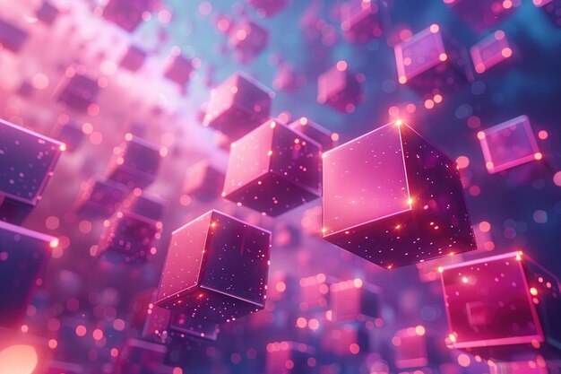 Abstract colorful cube background wallpaper design images