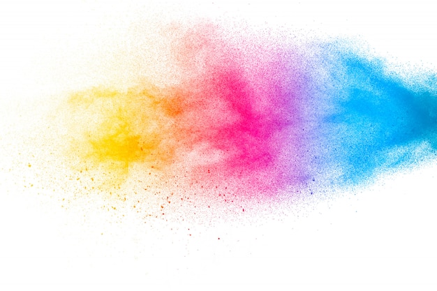 Abstract colorful dust particles textured background.