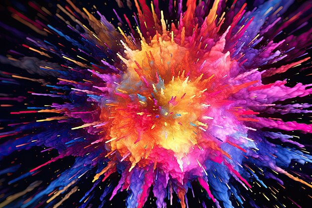Photo abstract colorful fireworks