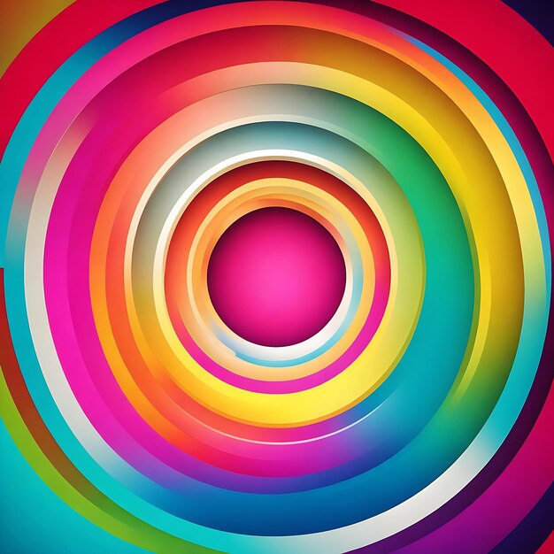 Abstract colorful flow circle shapes Ai Generated