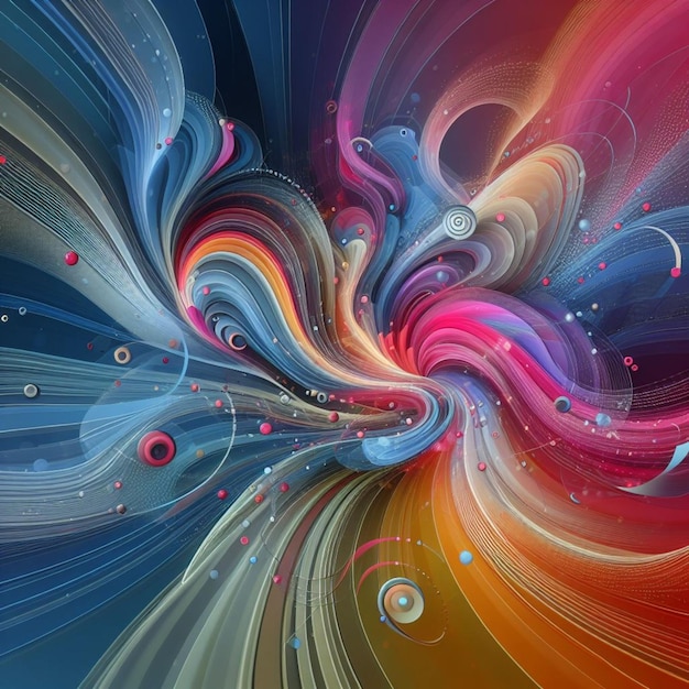 Abstract colorful flow shapes background
