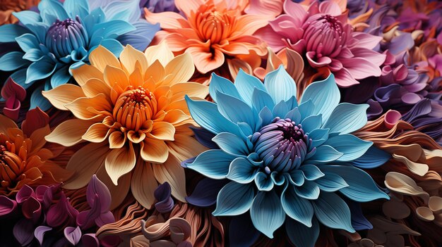 Abstract colorful flower bloom Chrysanthemum blossom