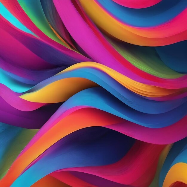 Abstract colorful flowing shapes background