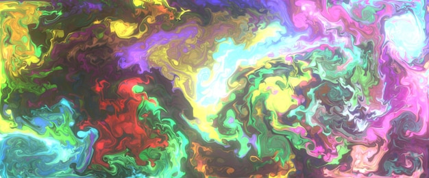 Abstract colorful fluid Gradient background Banner format wallpaper Concept art Wave fluid