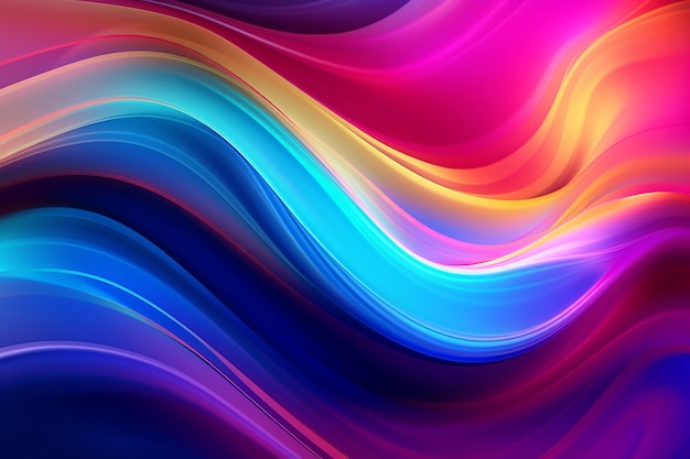 Photo abstract colorful fluorescent neon background