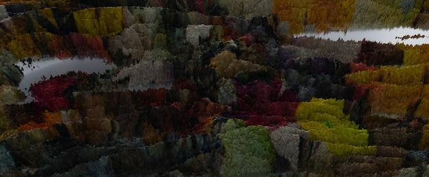 Photo abstract colorful forest with lakes background