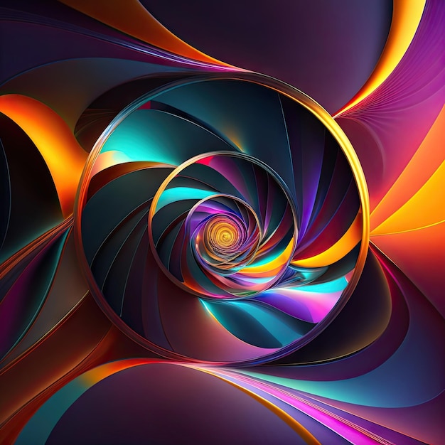 Premium AI Image  A colorful fractal wallpaper that is titled