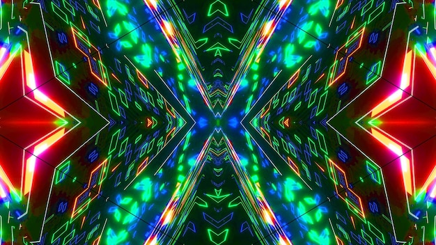 Abstract colorful futuristic background bright neon color Digital future fantasy Geometric design