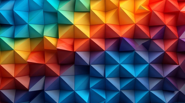 Abstract colorful geometric background 3d rendering 3d illustration Generative AI