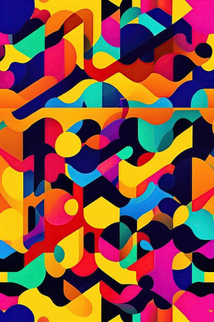 추상적인 다채로운 기하학적 원활한 패턴 현대적인 디자인