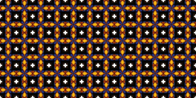 Abstract colorful geometric seamless pattern symmetric kaleidoscope fashion design