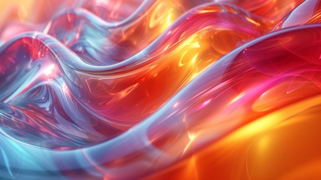 Abstract Colorful Glass D Object Wallpaper Background Generative AI