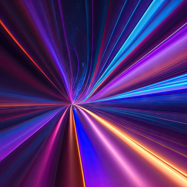 Abstract colorful glowing blue and purple lines Fantasy light background Festive wallpaper