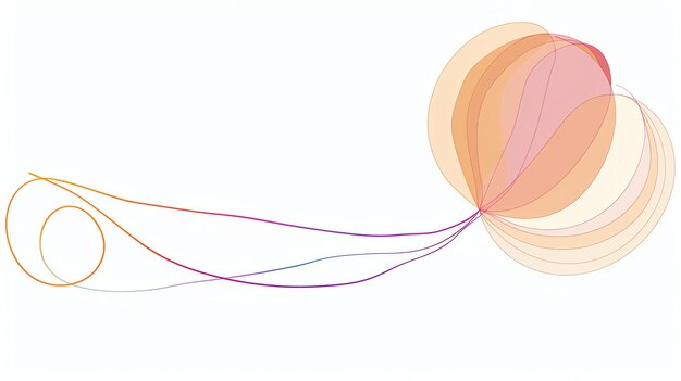 Абстрактные красочные градиентные формы Оранжевый и розовый Мягкие пастельные цвета