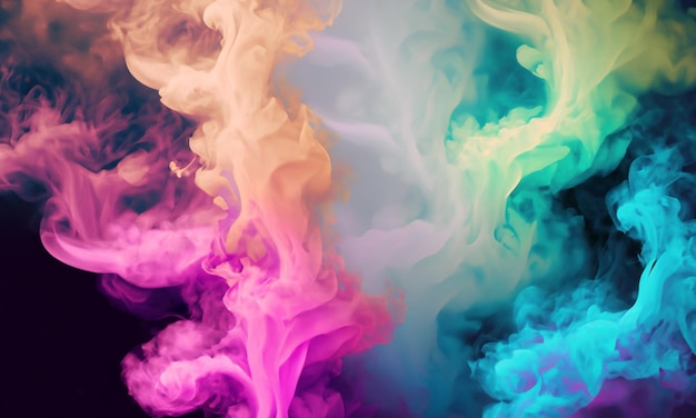 Abstract colorful gradient smoke background