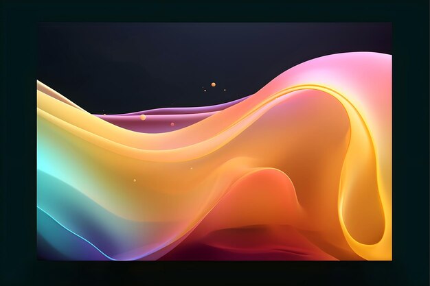 Abstract colorful gradient translucent wave background