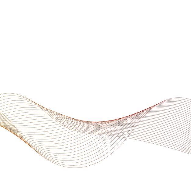 Фото Абстрактный цветный градиентный волновой элемент для дизайна цифровой эквалайзер частотной трассы стилизованный линейный художественный фон векторная иллюстрация волна с линиями, созданными с помощью инструмента смешивания кривая волнистая линия