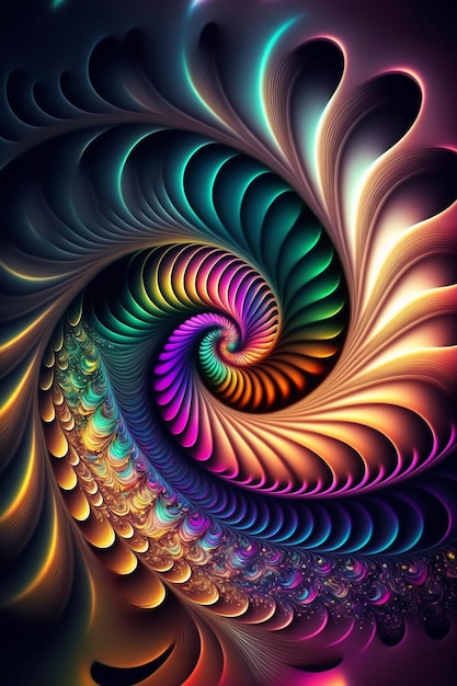 Abstract colorful graphic wave background and wallpaper 2D IllustrationAbstract colorful graphic wave background and wallpaper 2D Illustration Created with Generative AI technology