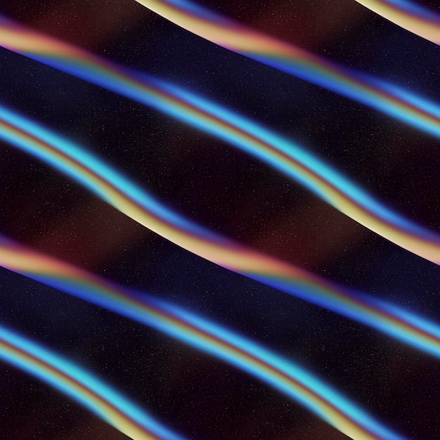 抽象的なカラフルなホログラフィック虹色シュールな動的シームレス パターン トレンディな 3 D イラスト