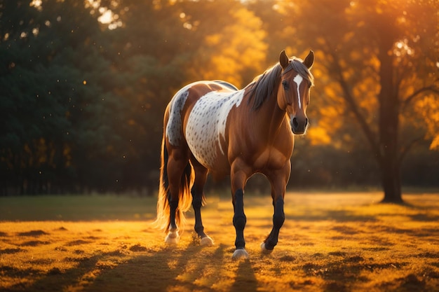 abstract colorful horse background ai generative