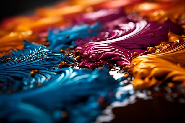 abstract colorful ink in motion