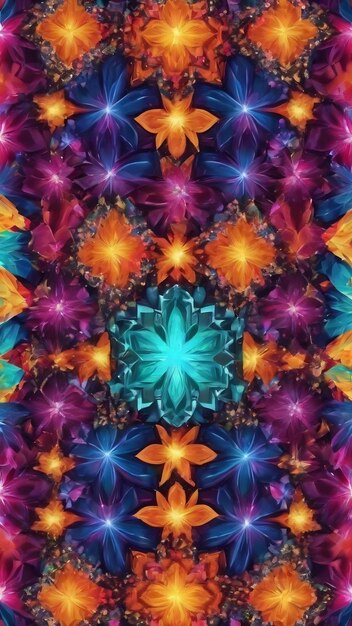 Abstract colorful kaleidoscope background photo
