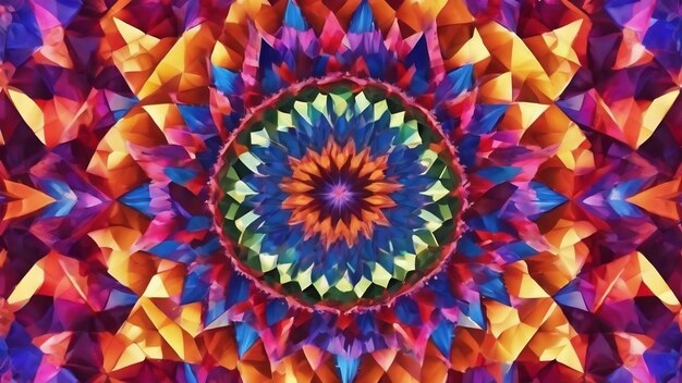 Abstract colorful kaleidoscope background photo