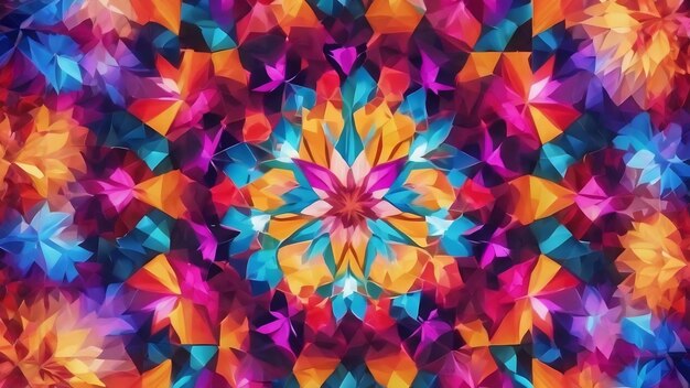 Foto fotografia di sfondo abstract a kaleidoscopio colorato