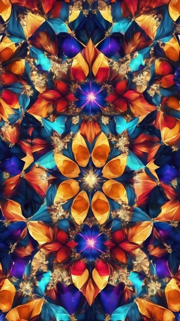 Abstract colorful kaleidoscope background photo