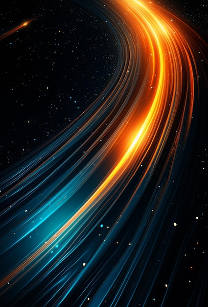 Abstract colorful light trails lines Galaxy background Generative AI