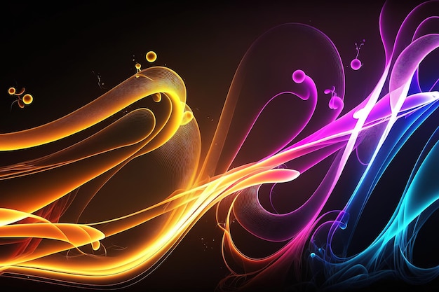 Abstract colorful lines background with depth and vibrant colors