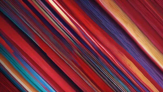 Abstract colorful lines with a red background