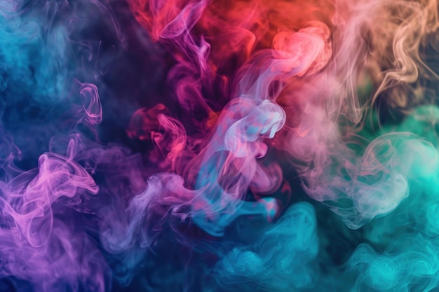 Abstract colorful liquid water Generate Ai