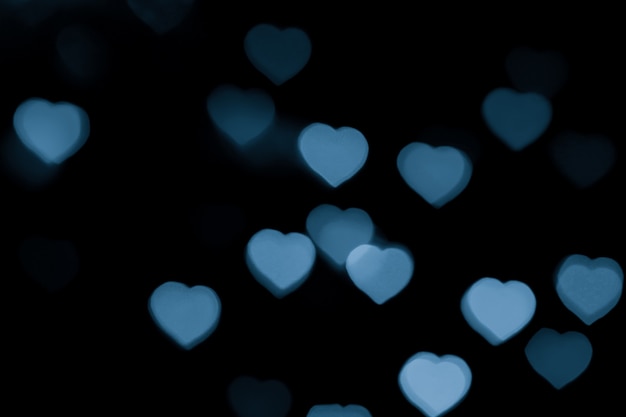 Foto illustrazione variopinta astratta dello sfondo dei cuori di amore, bokeh, sfocatura