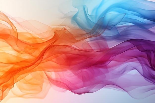 Abstract colorful multicolored smoke spreading bright background AI Generative