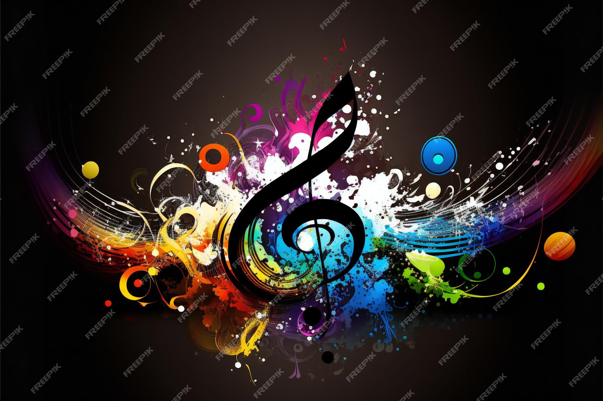 Download Colourful Musical Note 8K Phone Wallpaper