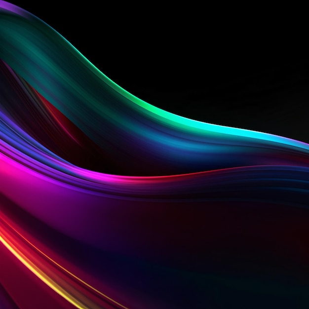 Abstract Colorful Neon Lined Background